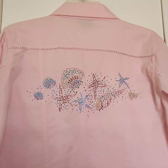 Sequin Pink Jeans Jacket (1) - Picture 6 of 7